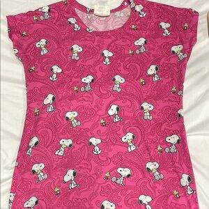 Munki Munki Pink Snoopy Print‎ Sleepshirt